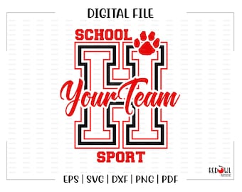 Custom, Personalized, School, Team, Mascot, svg, dxf, eps, png, pdf, sublimation