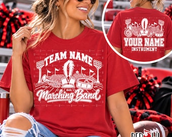 Camiseta personalizada para banda de música, camiseta con el espíritu escolar, sudadera con capucha, sudadera con capucha, mascota del equipo, espíritu escolar, mamá, papá
