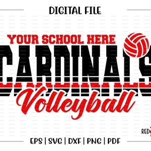 Volleyball svg, Cardinal Volleyball svg, Cardinal, Cardinals, Volleyball,svg,dxf, eps, png, pdf, sublimation, cut file, htv, vector, digital