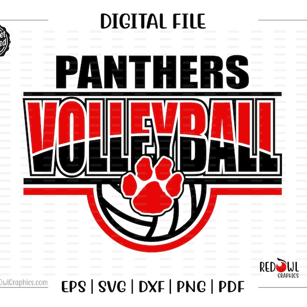 Volleyball svg, Panther Volleyball svg, Panther, Panthers, Volleyball, svg, dxf, eps, png, pdf, sublimation, cut file, htv, vector, digital