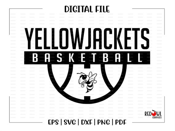 Basketball svg, Yellowjacket Basketball, Yellowjacket, basketball, jacket, svg, dxf, eps, png, pdf, sublimation, cut file, htv, vector