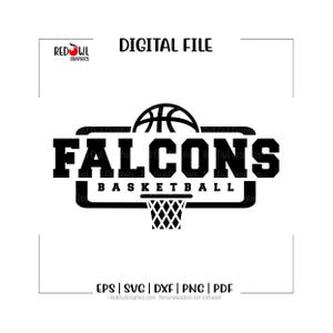 Koszykówka svg, Koszykówka Falcon, Falcon, Falcons, Koszykówka, svg, dxf, eps, png, pdf, sublimacja, plik do cięcia, htv, wektor, cyfrowy