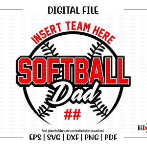 Softball Papa svg, Softball svg, Softball Dad, Softball, Dad, Clipart, Vektor, Maskottchen, svg, dxf, eps, png, pdf, sublimation, cut Datei, htv
