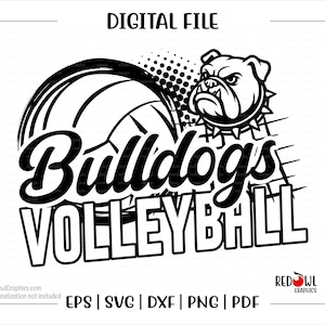 Bulldogs Volleyball svg, Volleyball svg, Bulldog svg, Bulldogs, Volleyball, svg, dxf, eps, png, pdf, sublimation, cut file, htv