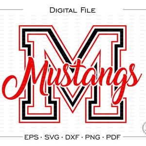 Mustang svg, Mustangs svg, Mustang, Mustangs, M,  Mascot, School, svg, dxf, eps, png, pdf, sublimation, cut file, htv