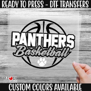 Ready To Press, Panther, Basketball, Panthers, Paw, Custom DTF Transfer,Heat Transfer,Panthers DTF,DTF,Panthers Transfer, Direct To Film
