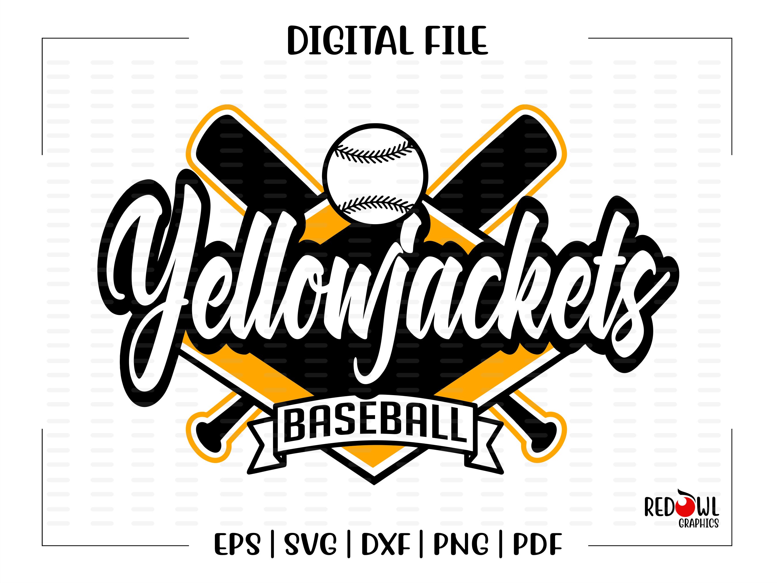 Baseball Svg Yellowjackets Baseball Yellowjacket Baseball Etsy