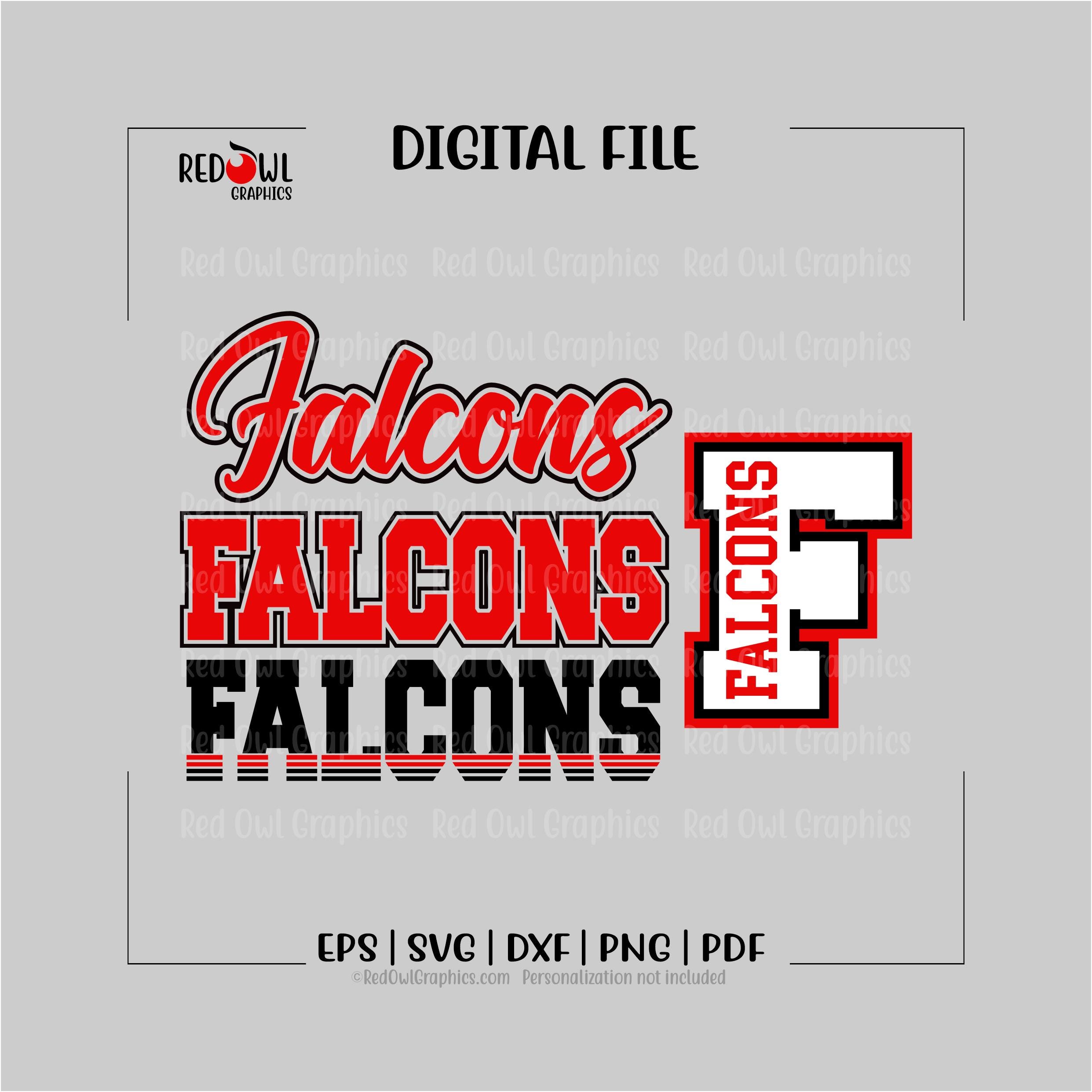 Falcon Svg, Falcons Svg, Falcon, Falcons, Script, Block, Mascot, School ...