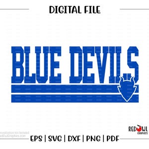 Blue Devil svg, Devils svg, Blue Devil, Blue Devils, Devil, svg, dxf, eps, png, pdf, sublimation, cut file, htv, vector, digital