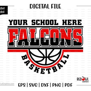 Basketball svg, Falcon Basketball, Falcon, Falcons, Basketball, svg, dxf, eps, png, pdf, sublimation, cut file, htv, vector, digital