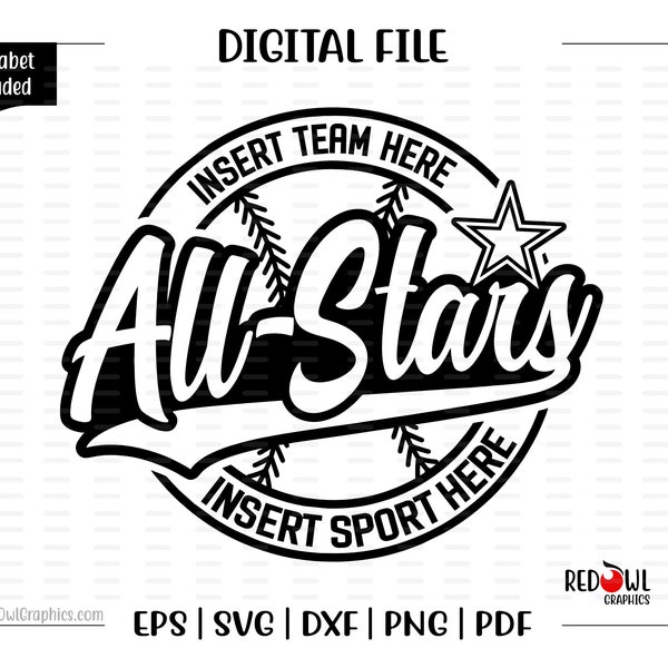 All Star svg, All-Star svg, Baseball svg, Baseball, All Stars, All-Stars, svg, dxf, eps, png, pdf, sublimation, cut file, htv,clipart,design