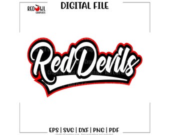 Red Devil svg, Devils svg, Red Devil, Red Devils, Devil, svg, dxf, eps, png, pdf, sublimation, cut file, htv, vector, digital