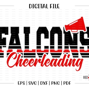 Cheerleading svg, Falcon Cheerleading, Falcon, Falcons, Cheer, Cheerleader, Cheerleading, svg, dxf, eps, png, pdf, sublimation, cut file