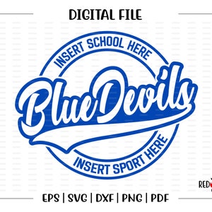 Blue Devil svg, Devils svg, Blue Devil, Blue Devils, Devil, svg, dxf, eps, png, pdf, sublimation, cut file, htv, vector, digital