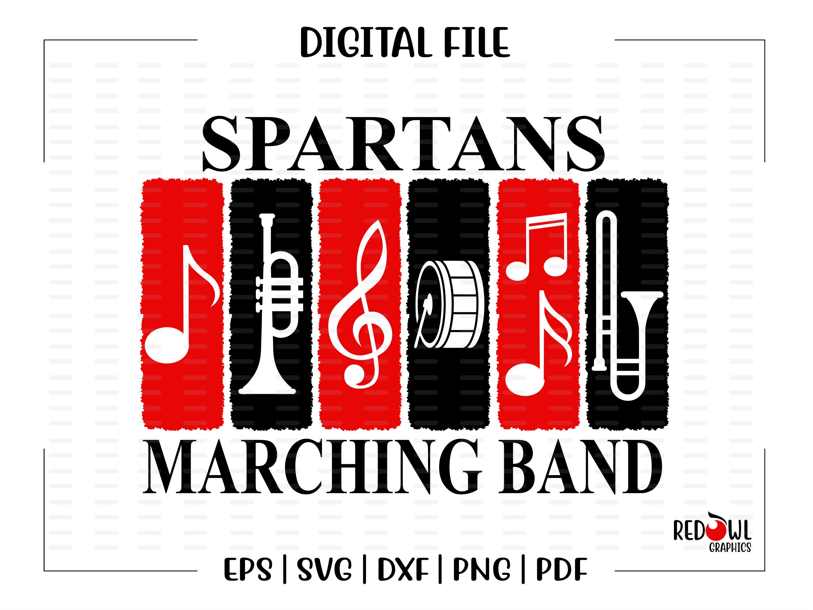 Marching Band Svg Spartan Band Svg Spartan Spartans Band Etsy Canada