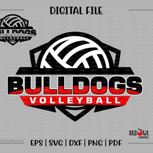 Volleyball svg, Bulldog Volleyball svg, Bulldog, Bulldogs, Volleyball, svg, dxf, eps, png, pdf, sublimation, cut file, htv