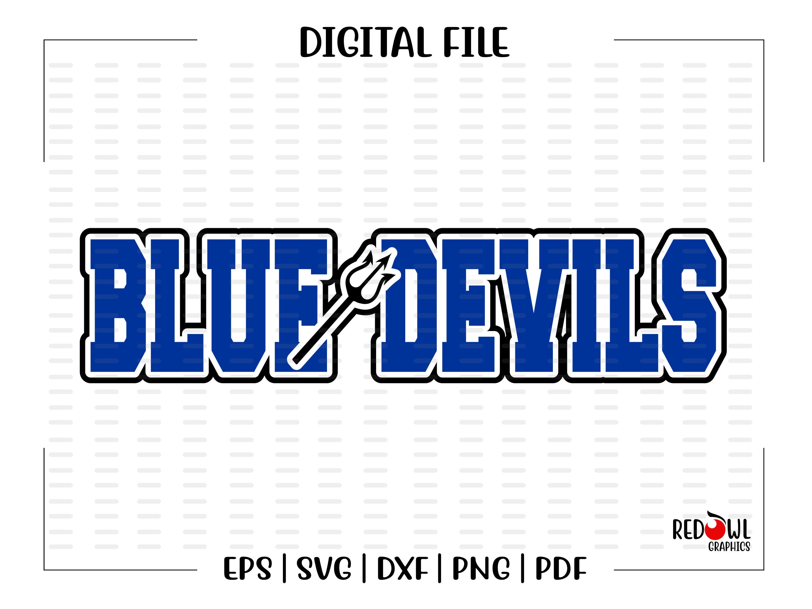 Blue Devil Svg Devils Svg Blue Devil Blue Devils Devil Etsy