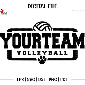 Custom, Personalized, Volleyball svg, Volleyball, Team, Mascot, svg, dxf, eps, png, pdf, sublimation