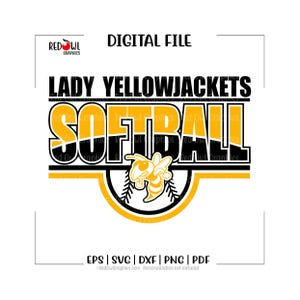 Softball svg, Yellowjacket Softball svg, Yellowjacket, Jacket, Softball, svg, dxf, eps, png, pdf, sublimation, cut file, htv, vector,digital