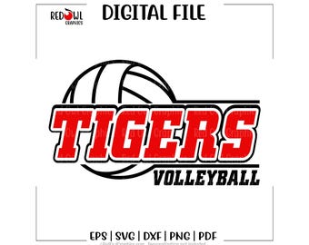 Volleyball svg, Tiger Volleyball svg, Tiger, Tigers, Volleyball, svg, dxf, eps, png, pdf, sublimation, cut file, htv, vector, digital
