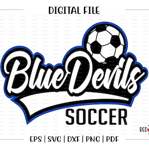 Soccer svg, Blue Devil Soccer svg, Blue, Devil, Soccer, svg, dxf, eps, png, pdf, sublimation, cut file, htv, vector, digital