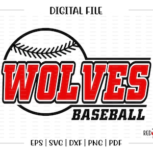 Baseball svg, Wolves svg, Baseball, Wolf Baseball, Wolf, Wolves, svg, dxf, eps, png, pdf, sublimation, cut file, htv