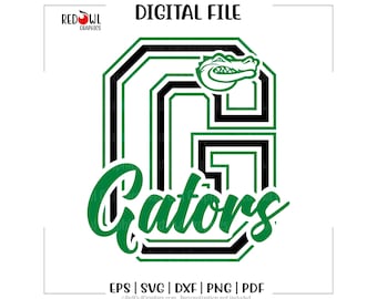 Gator svg, Gators svg, Gator, Alligatoren, G, Clipart, Maskottchen, Chevron, htv, svg, dxf, eps, png, pdf, Sublimation, cut File, htv, Vektor, digital