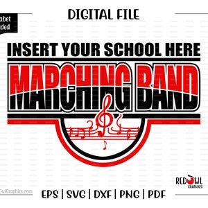 Band svg, Marching Band svg, Marching, Band, School,  svg, dxf, eps, png, pdf, sublimation, cut file, htv, vector, digital