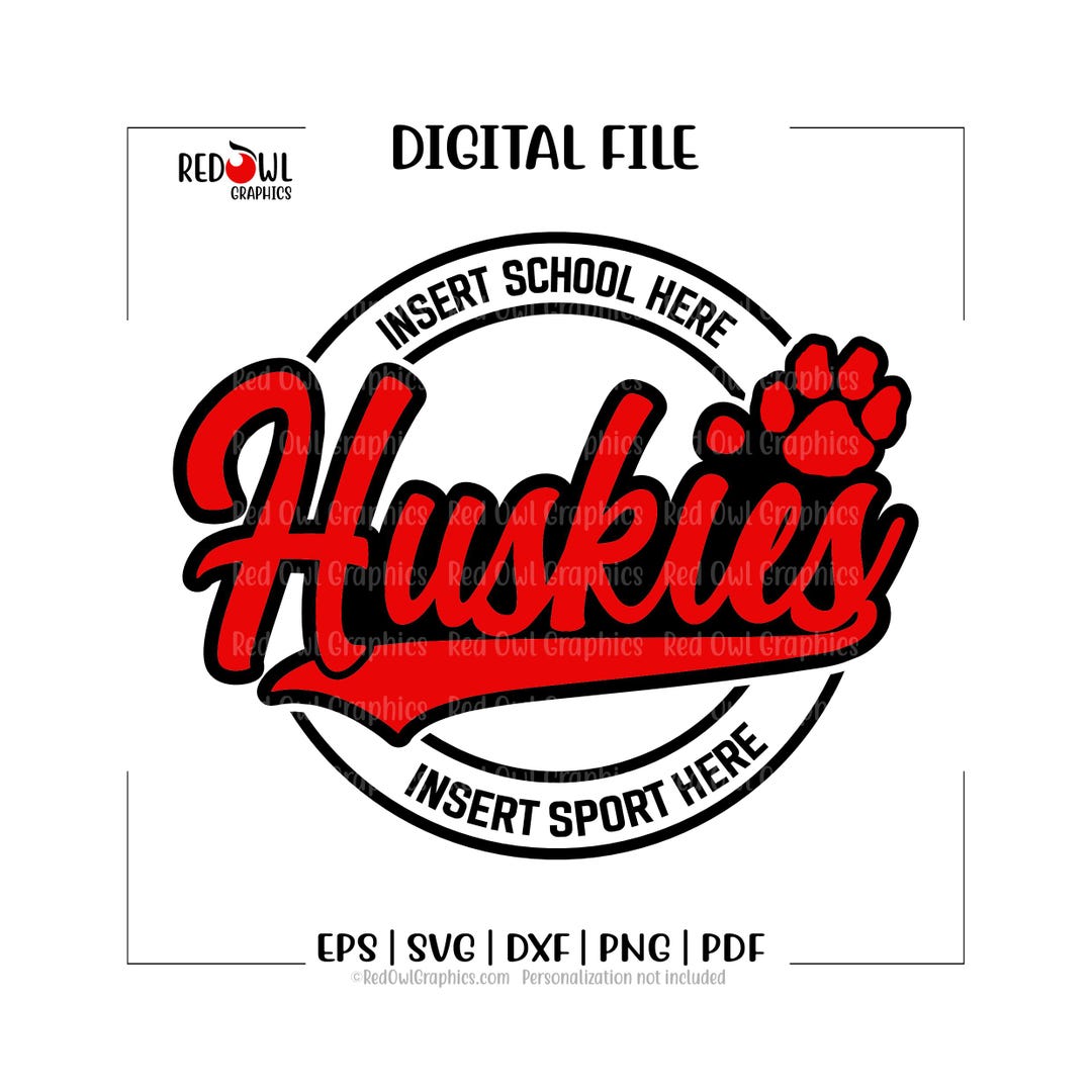 Huskies Svg, Teacher, School Spirit, Team Mascot, Mom, Dad, Coach, Dxf ...