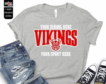 Vikings Shirt, Viking T-shirt, Vikings, Basketball, T-Shirt, Sweatshirt, Hoodie, Hooded, Crewneck, Shirt, Football, Basketball,Teacher,Cheer