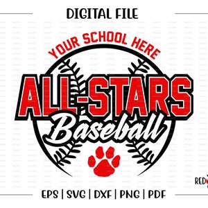 Custom, Personalized, Baseball svg, All Star svg, Baseball, All Star, All-Stars, Mascot, svg, dxf, eps, png, pdf, sublimation