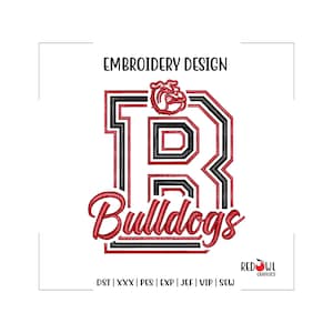 Bulldog, Bulldogs, Embroidery Design, Mascot, School, Bulldog Embroidery, Embroidery, Machine, Design, dst, xxx, pes, exp, jef, vip, sew
