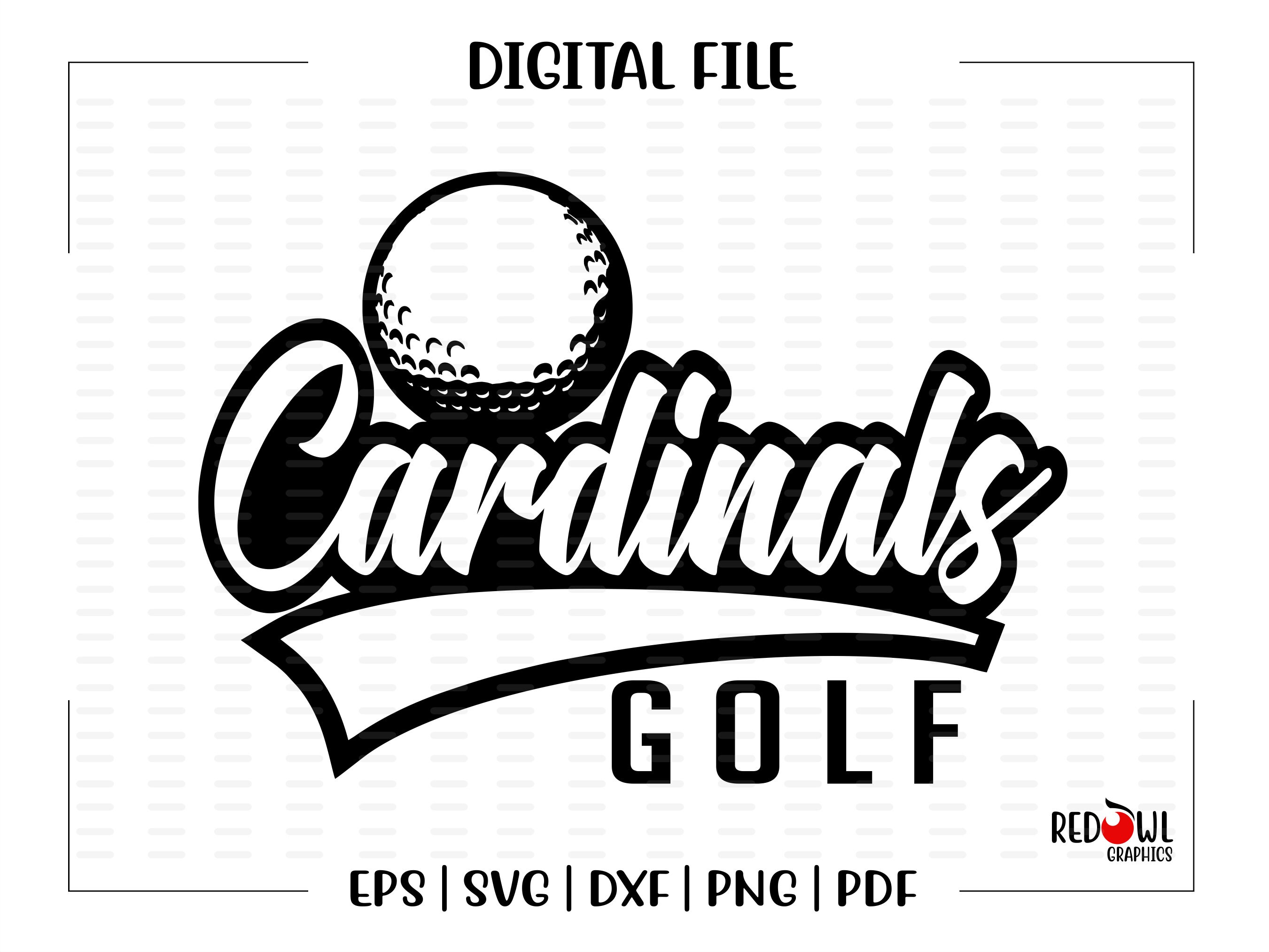 Golf Svg Cardinal Golf Svg Cardinal Cardinals Golf Svg Etsy