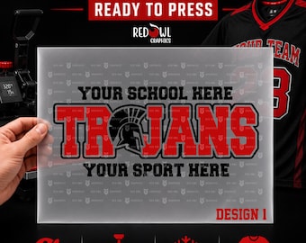 Ready To Press, Trojans, Trojans DTF, Custom DTF Transfer, Heat Transfer,DTF, Trojans Transfer, Direct To Film