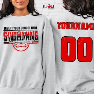 Swimming shirt, Swimming T-Shirt, Swimming Mom,  hirt, Any Team, Swim, Team, Shirt, Sweatshirt, Hoodie, Crewneck, Mom, Dad, Coach