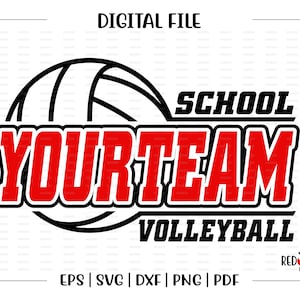 Custom, Personalized, Volleyball svg, Volleyball, Team, Mascot, svg, dxf, eps, png, pdf, sublimation