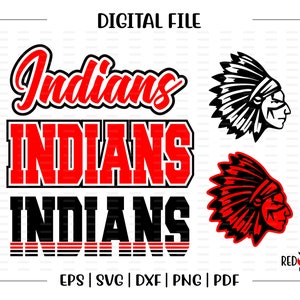 Indian svg, Indians svg, Indian, Indians, Script, Block, Mascot, School, svg, dxf, eps, png, pdf, sublimation, cut file, htv, vector