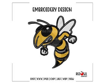 ホーネット、ホーネッツ、刺繍デザイン、マスコット、学校、ホーネット刺繍、刺繍、機械、デザイン、dst、xxx、pes、exp、jef、vip、縫う