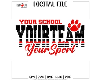 Custom, Personalized, School, Team, Mascot, svg, dxf, eps, png, pdf, sublimation