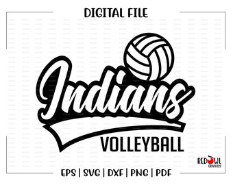 Volleyball svg, Indian Volleyball svg, Indian, Indians, Volleyball, svg, dxf, eps, png, pdf, sublimation, cut file, htv, vector, digital