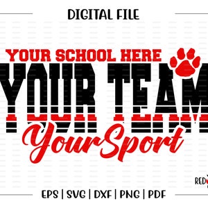 Custom, Personalized, School, Team, Mascot, svg, dxf, eps, png, pdf, sublimation