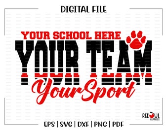 Custom, Personalized, School, Team, Mascot, svg, dxf, eps, png, pdf, sublimation