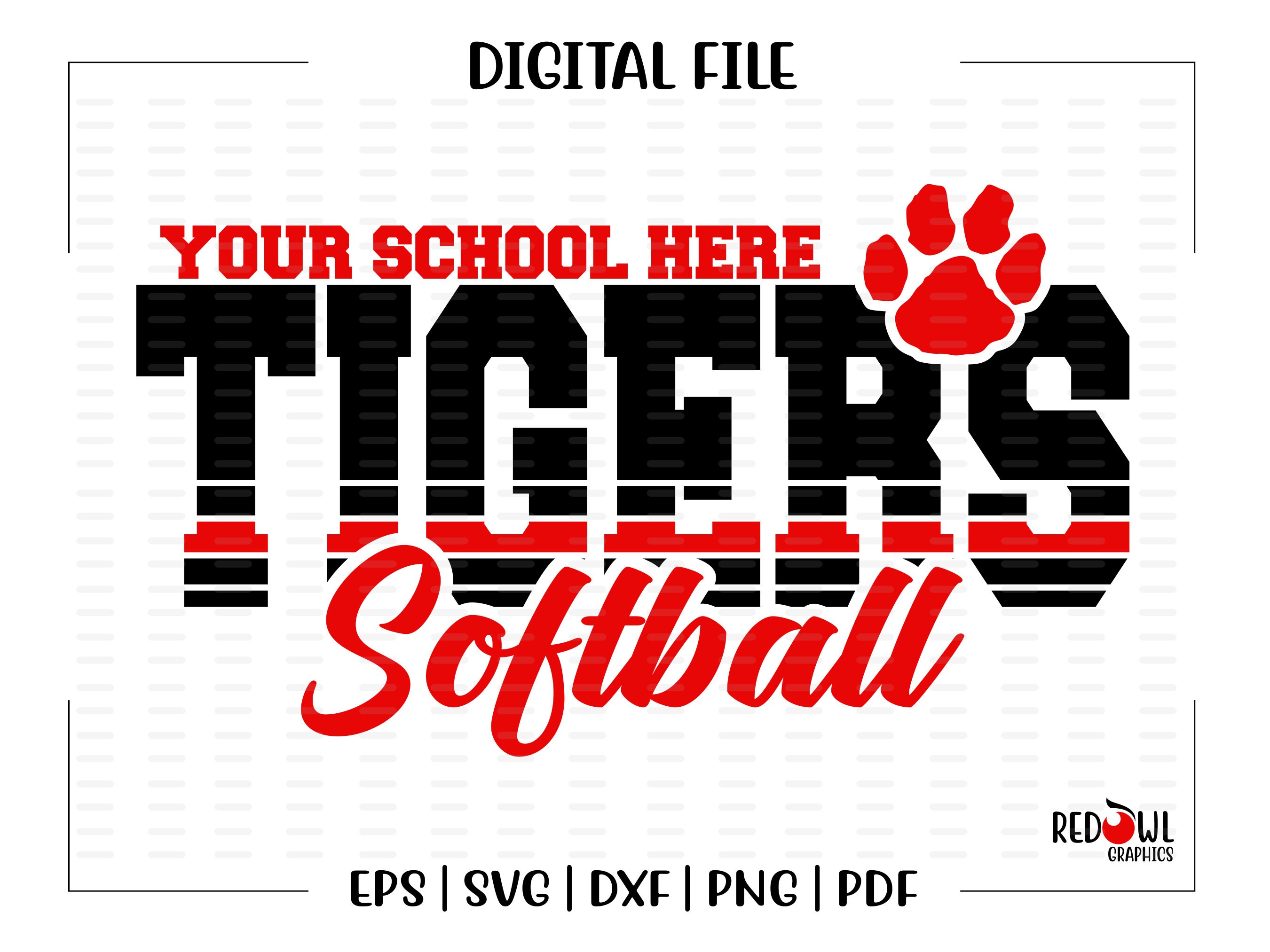 Softball Svg Tiger Softball Svg Tiger Tigers Softball Etsy