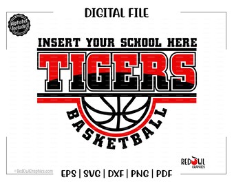 Baloncesto SVG, Baloncesto Tiger SVG, Tigre, Tigres, Baloncesto, SVG, DXF, EPS, PNG, PDF, Sublimación, Archivo de corte, Vinilo textil, Vector, Digital