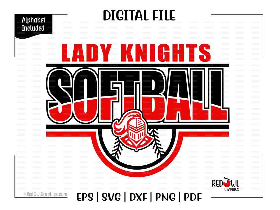 Softball Svg, Lady Knights Softball Svg, Lady, Knight, Knights