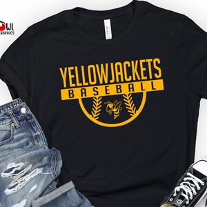 Baseball shirt, Yellowjacket Shirt, Jacket, Yellow, Baseball, T-Shirt, Sweatshirt, Hoodie, Hooded, Crewneck, Baseball Sweatshirt