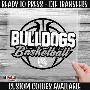 Ready To Press, Bulldog, Basketball, Bulldogs DTF, Custom DTF Transfer, Heat Transfer, DTF, Bulldogs Transfer, Direct To Film