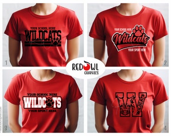 Wildcat Shirt, Wildcat T-Shirt, Wildcat, T-Shirt, Sweatshirt, Hoodie, Hooded, Crewneck, Sweatshirt, Mom, Dad, Coach, Teacher, Cheer,Football