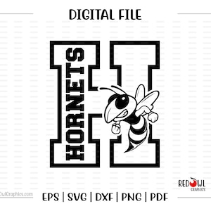 Hornet svg, Hornets svg, Hornet, Hornet, Mascot, School, svg, dxf, eps, png, pdf, sublimation, cut file, htv, vector, digital