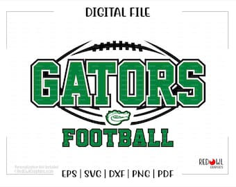 SVG de futebol americano dos Gators, SVG de futebol americano, Gator, Gators, Futebol americano, SVG, DXF, EPS, PNG, PDF, sublimação, clipart, design, HTV, imagem